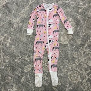 Little Sleepies Bamboo Cotton Zippy Pajamas Farm Animals 3T